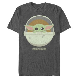 Men's Star Wars The Mandalorian The Child Cartoon Art Bassinet T-Shirt - 1 of 4