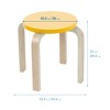 ECR4Kids Bentwood Stackable Stools, 6-Piece - 2 of 4