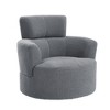 360° Swivel Barrel Chair with Adjustable Headrest Berber Fleece Accent Chair Round Sofa for Living Room, Bedroom & Office-- Frevyn - 4 of 4