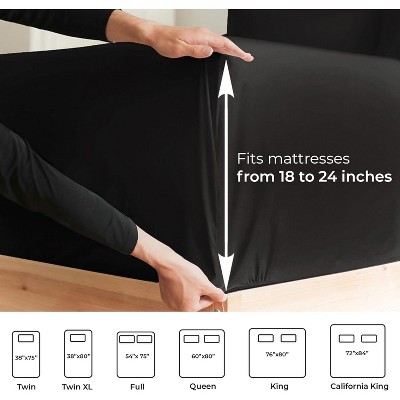 Black Full Deep Pocket Microfiber Sheet Set