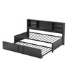 NicBex Twin Sized Daybed Morden 79.9" Daybed with Storage, Twin Day bed with Trundle, Storage Cabinets and USB Charging for Apartment - 3 of 4