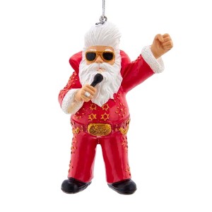 Kurt Adler Resin Ornament for Christmas Tree, Elvis Presley Santa - 1 of 1