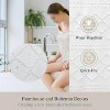 LunaLulinlk White Boho Shower Curtains With Tassels,Heavy-Duty Mold/Mildew-Resistant - 2 of 4