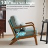 Karl Home Mid Century Solid Wood Accent Chair Upholstered Armchair with an Extra Pillow - 2 of 4