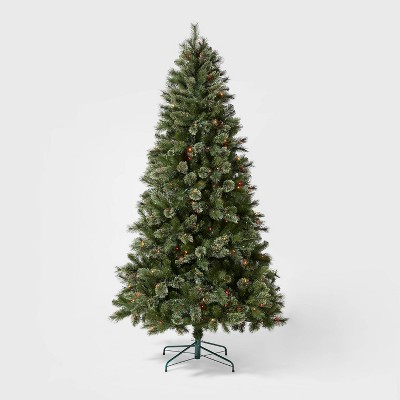 7.5' Pre-Lit Full Virginia Pine Artificial Christmas Tree Multicolor Lights with AutoConnect - Wondershop™