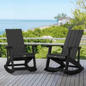 Arceso All-Weather HDPS Adirondack Rocking Chair, High Back Outdoor Porch Rocker for Patio, Garden, Backyard & Indoor Use - 1 of 4