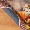 Collections Etc Harvest Cats Autumn Floral Braided Accent Rug - 3 of 3