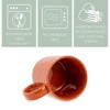 Elanze Designs High Gloss Raw Clay Bottom 15 ounce Ceramic Stoneware Coffee Mugs Set of 4, Burnt Orange - 3 of 4