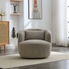 Aortzio 34.25"W Wide Swivel Accent Chair Upholstered Barrel Chair With Pillow - 3 of 4