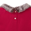 Hope & Henry Girls' Fit and Flare Ponte Dress with Faux Fur, Toddler - 3 of 4