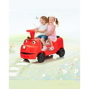 12V Ride on Train Trackless, 2 Seater Kids Ride on Toy Licensed by CHUGGINGTON with Removable Storage Chair, Light, Music - 1 of 4