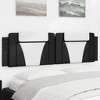 vidaXL Headboard Cushion Bedroom Upholstered Pillow Back Headboard Faux Leather - Black and White 72" - 2 of 4