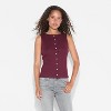 Women's Button-Front Tank Top - Wild Fable™ - 2 of 4