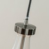ALOADECOR 5-Light 39" Farmhouse Raindrop Glass Brush Black Nickel Chandelier Rustic Teardrop Cluster Pendant Light for Kitchen Island - 4 of 4