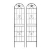 Gulches 2 Pack Metal Garden Trellis 86.7" x 19.7" Rustproof Trellis for Climbing Plants Outdoor Flower Support Black - 4 of 4