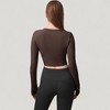Anna-Kaci Active Women's Long Sleeve Cropped Button Front Top with Fitted Stretch Design - 4 of 4