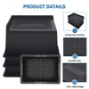 Aoibox Heavy Duty 4 Inch Wide Furniture Risers Rectangular L-Shape for Couch Bed Desk Chair 6 Pack Black 6000 lbs Support - 3 of 4
