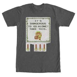 Men's Nintendo Legend of Zelda Dangerous to go Alone T-Shirt - 1 of 4