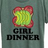 Women's - Instant Message - Girl Dinner Avocado Toast Short Sleeve Graphic T-Shirt - 2 of 4