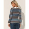 INSPIRE CHIC Women's Peter Pan Collar Contrast Puff Sleeve Plaid Blouse - 4 of 4