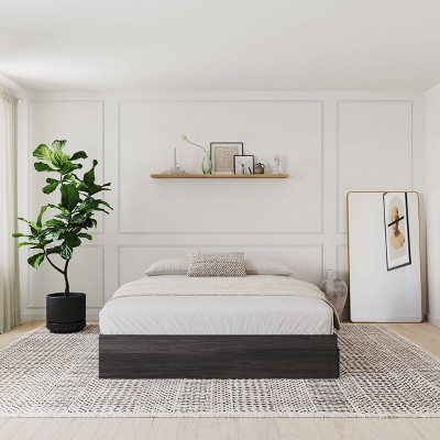 Bark Gray Full Double 3-Drawer Storage Platform Bed