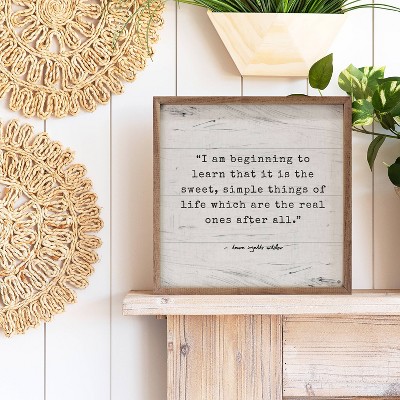 Kendrick Home The Real Ones Laura Ingalls Wilder Wall Art Whitewash