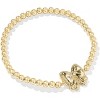 Haley Bow Design Stretch Bracelet, Gold Tone Fashion Jewelry with Adjustable Elastic Fit for Women - 2 of 4