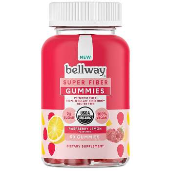 Bellway Super Fiber Digestive Gummies - Raspberry Lemon - 60ct