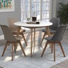 Sapphtopaz Dining Table Round Dining Table Wood Dining Table Kitchen Table for Dining Room, Small Space - 2 of 4