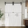 Bifold Barn Door with Hardware Track Kit,Bi-Fold Sliding Closet Doors,Pine,Easy Assembly - 3 of 4