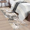 Homhougo Modern Marble Rug, Ultra-Thin Washable Rug Boho Abstract Marble Pattern Area Rug, Non Slip Low Pile Soft Luxury Bedroom Rug, Ideal - 4 of 4
