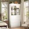 Famapy Modular Kitchen Pantry Cabinet with Light & Glass Doors - 2 of 4
