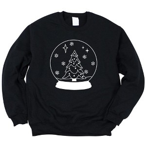 Simply Sage Market Women's Graphic Sweatshirt Christmas Snow Globe - 1 of 3