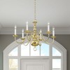 Livex Lighting Williamsburgh 6 - Light Chandelier in  Polished Brass - 3 of 4