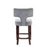 Kumasinova Mid Century Modern Counter Height Bar Stools Set of 2, Farmhouse Upholstered Counter Stools with Copper Nails,Armless Counter Height Stools - 2 of 4