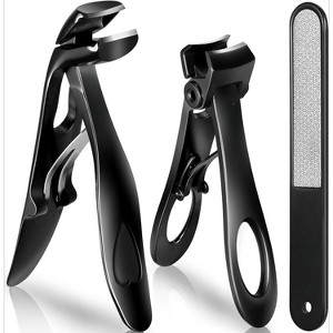 Nail Clippers for Seniors, Wide Jaw Fingernail Clippers and Angled Head Toenail Clippers for Thick Nail - 1 of 4