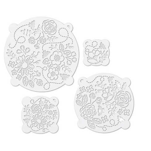 Talisman Designs Multi-use Baking Stencils, Honey Bee Design, Set Of 4 ...