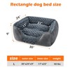 JOEJOY Dog Bed, Rectangle Washable Dog Bed, Orthopedic Dog Bed, Soft Calming Sleeping Puppy Bed Durable Pet Cuddler - 2 of 4