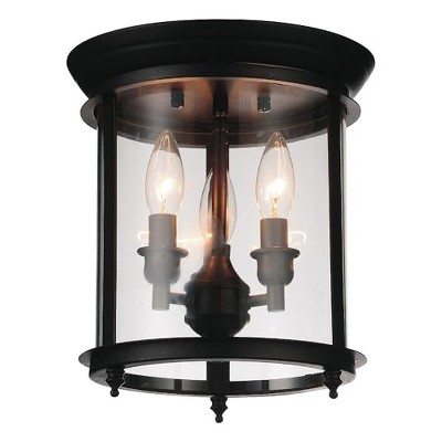 CWI Lighting Desire 3 Light Cage Flush Mount With Oil Rubbed Bronze Finish