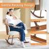 Adult Rocking Chair for Nursery,Bentwood Frame and Teddy Upholstered Rocker - 2 of 4