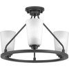 Progress Lighting, Debut Collection, 3-Light Semi-Flush Ceiling Light, Graphite Finish, Clear or Frosted Seeded Shades - image 2 of 4