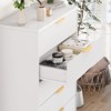 Fluted 5 Drawer Dresser for Bedroom, 47" Tall Modern Chest of Drawers with Gold Metal Handles, Wood Bedroom Dresser for Closet, Living Room, Hallway - 4 of 4