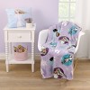 NoJo Disney Frozen Winter Cheer Lavender, Aqua, Green and White, Anna, Elsa and Olaf Toddler Blanket - 3 of 4