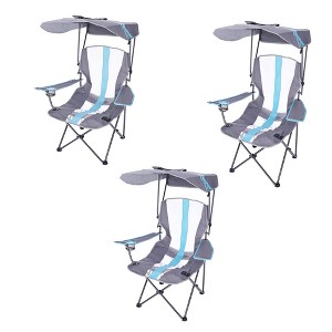 Kelsyus Premium Portable Camping Folding Outdoor Lawn Chair w/ 50+ UPF Canopy, Cup Holder, & Carry Strap, for Sports, Beach, Lake, Pool - 1 of 4