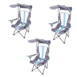 Kelsyus Premium Portable Camping Folding Outdoor Lawn Chair w/ 50+ UPF Canopy, Cup Holder, & Carry Strap, for Sports, Beach, Lake, Pool
