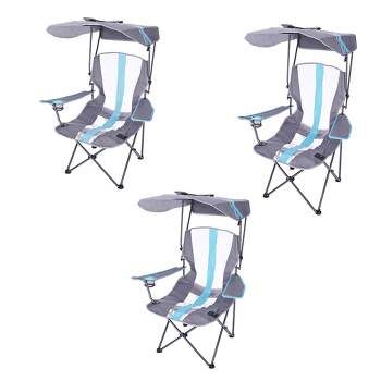 Kelsyus Premium Portable Camping Folding Outdoor Lawn Chair w/ 50+ UPF Canopy, Cup Holder, & Carry Strap, for Sports, Beach, Lake, Pool