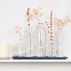 Storied Home Black Wood Tray with Glass Bottle Vases, Set of 5 Sizes - 3 of 4