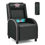 Costway Massage Gaming Recliner Chair Leather Single Sofa Home Theater Seat