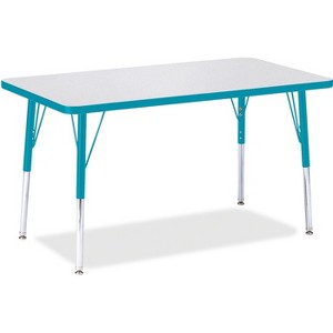 Jonti-Craft Berries Adult Height Color Edge Rectangle Table (24 x 36) in Blue - 1 of 2