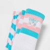 Pride Adult Trans Butterfly Socks - White Checkered - image 3 of 3